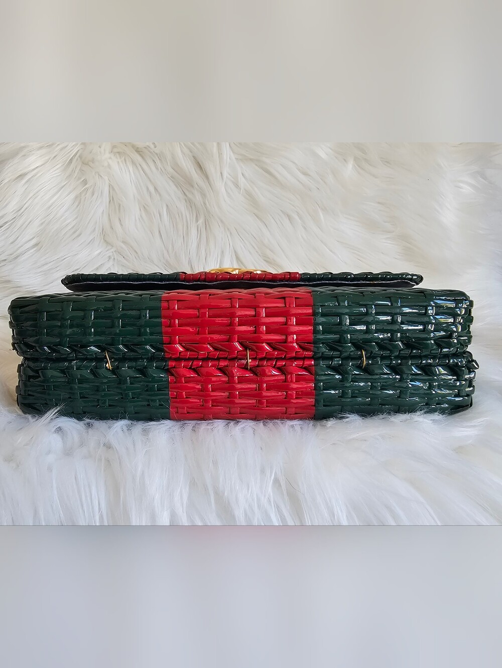 ♥️ 💚 Gucci Marmont Wicker Flap Bag 💚♥️ - Picture 5 of 11